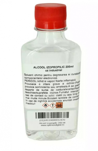 Alcool izopropilic IPA puritate 99.9% - 200 ml