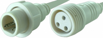 Cablu conector mare 3 pini mama → 3 pini tata - 20 cm