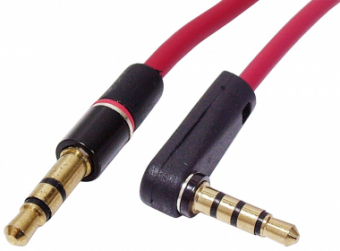 Cablu Jack 3,5 mm tata - Jack 3,5 mm tata 4CT. 90 Grade 1M