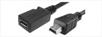 Cablu adaptor mini USB tata → micro USB mama - 30cm