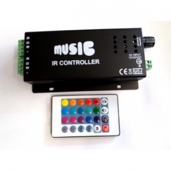 Controler RGB prin semnal audio, telecomanda